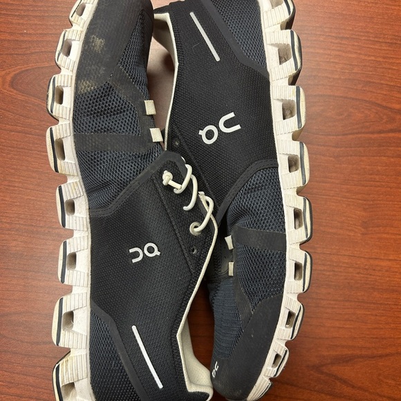 On Running Blue and White Athletic Shoes with Breathable Fabric - Picture 5 of 6